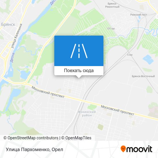 Карта Улица Пархоменко