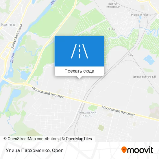 Карта Улица Пархоменко