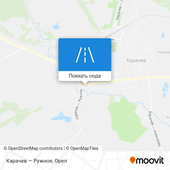 Карта Карачев — Ружное