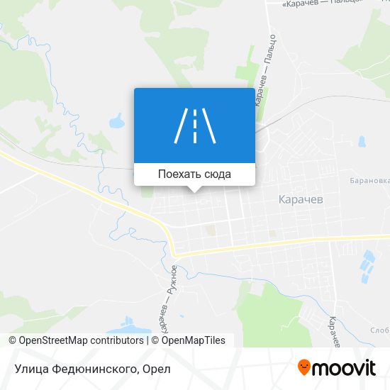Карта Улица Федюнинского