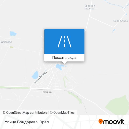 Карта Улица Бондарева