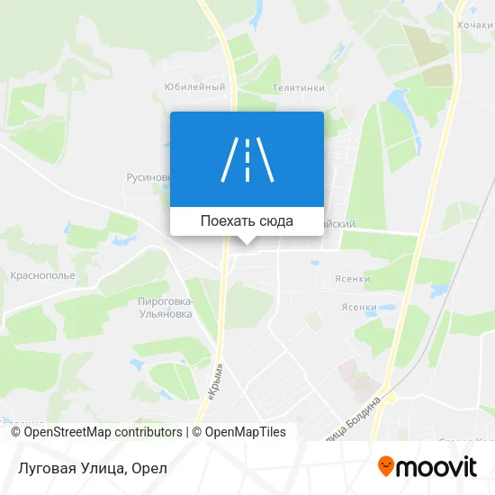 Карта Луговая Улица