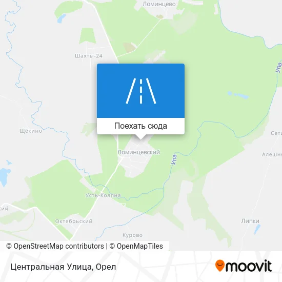 Карта Центральная Улица