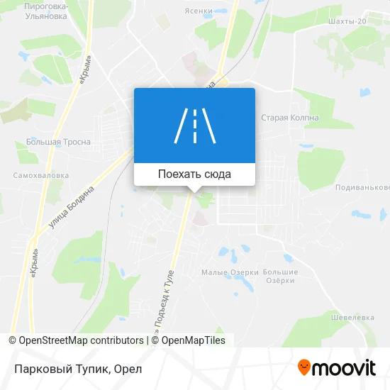 Карта Парковый Тупик