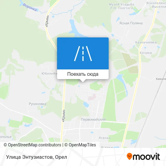 Карта Улица Энтузиастов