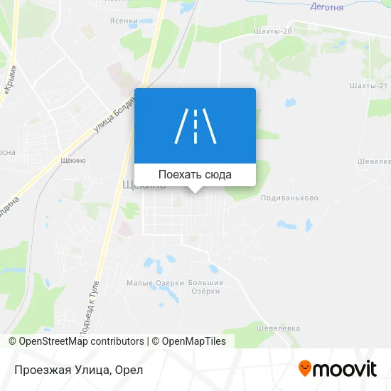 Карта Проезжая Улица