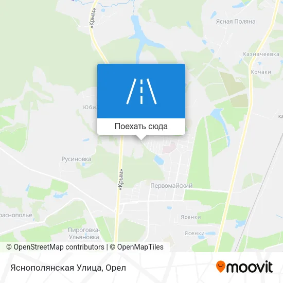 Карта Яснополянская Улица