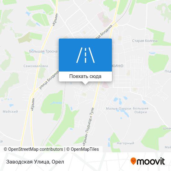 Карта Заводская Улица
