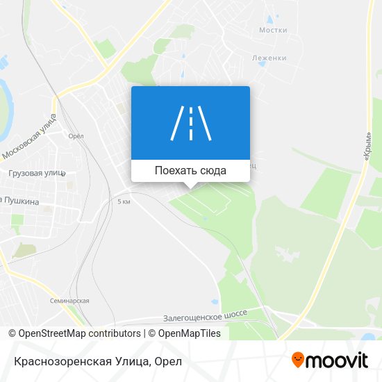Карта Краснозоренская Улица
