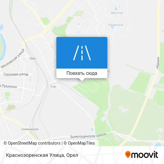Карта Краснозоренская Улица