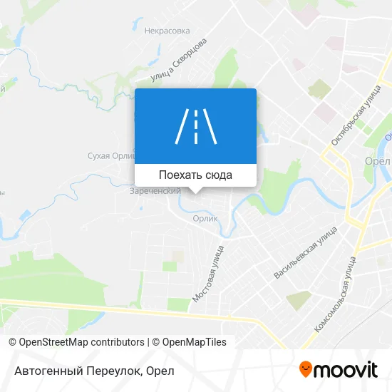Карта Автогенный Переулок