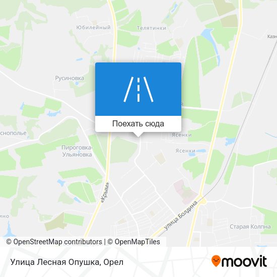 Карта Улица Лесная Опушка
