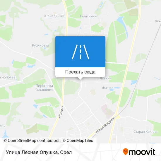 Карта Улица Лесная Опушка