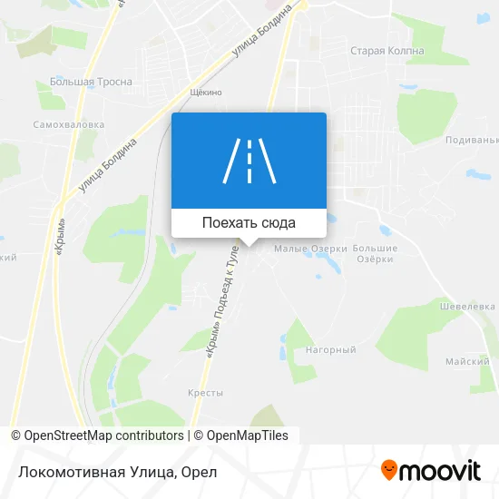 Карта Локомотивная Улица