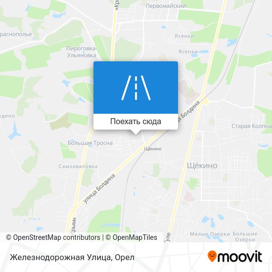Карта Железнодорожная Улица