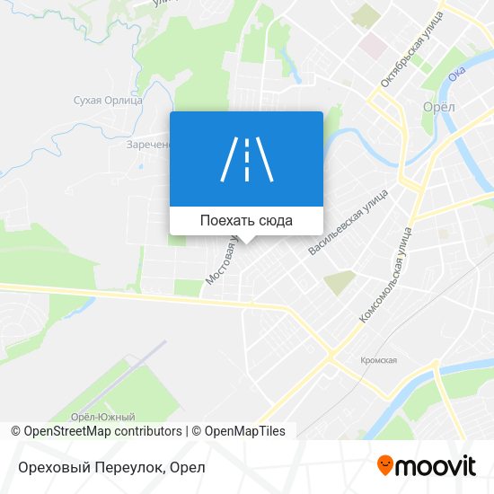 Карта Ореховый Переулок