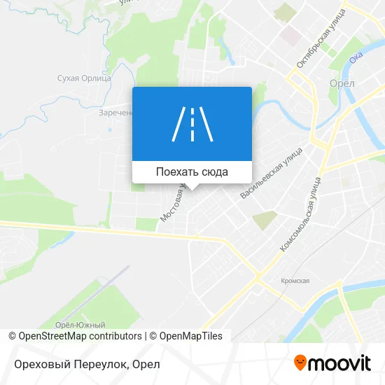 Карта Ореховый Переулок