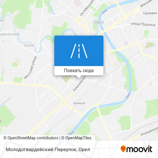 Карта Молодогвардейский Переулок