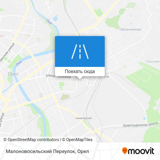 Карта Малоновосильский Переулок