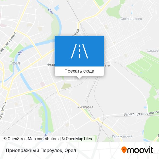 Карта Приовражный Переулок