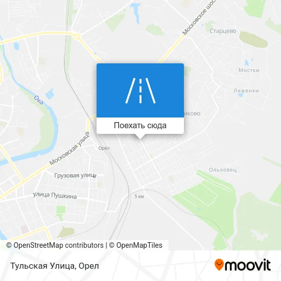 Карта Тульская Улица