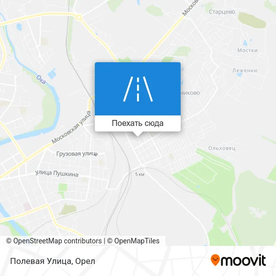 Карта Полевая Улица