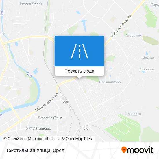 Карта Текстильная Улица