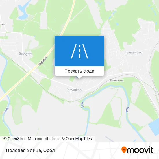 Карта Полевая Улица