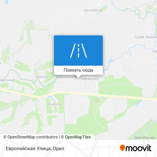 Карта Европейская Улица
