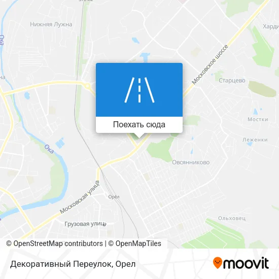 Карта Декоративный Переулок