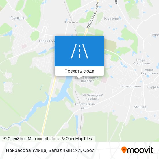 Карта Некрасова Улица, Западный 2-Й