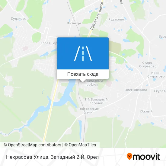 Карта Некрасова Улица, Западный 2-Й