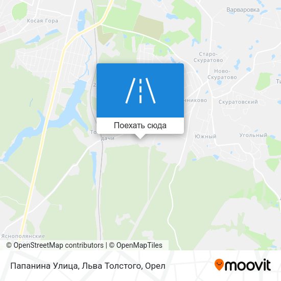 Карта Папанина Улица, Льва Толстого