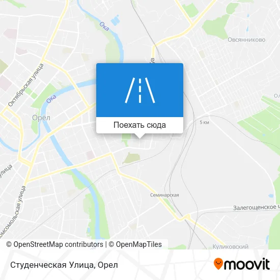 Карта Студенческая Улица