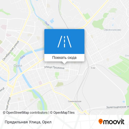Карта Прядильная Улица
