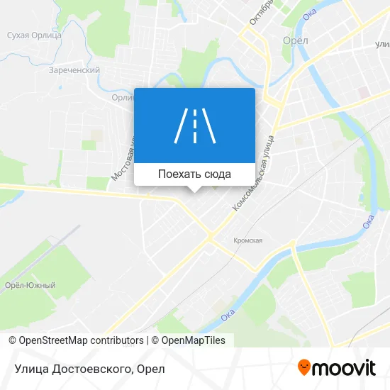 Карта Улица Достоевского