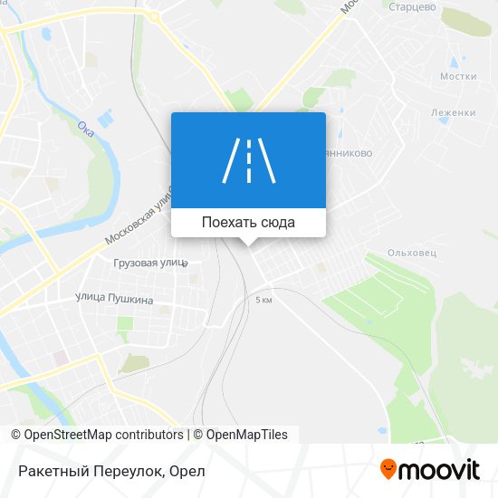 Карта Ракетный Переулок