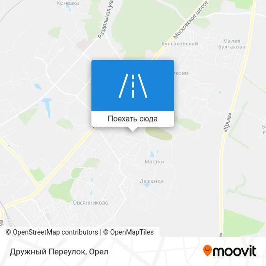 Карта Дружный Переулок