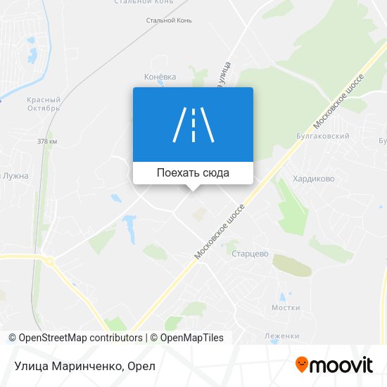 Карта Улица Маринченко