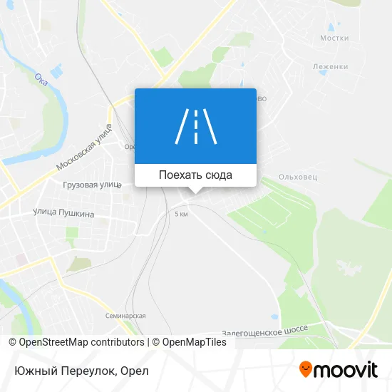 Карта Южный Переулок