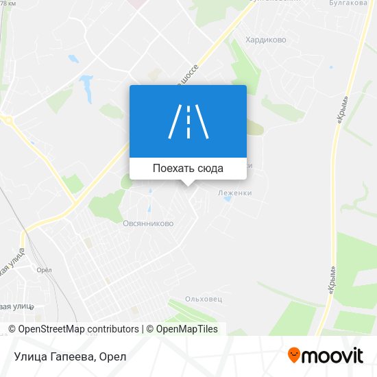 Карта Улица Гапеева