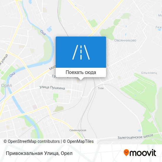 Карта Привокзальная Улица