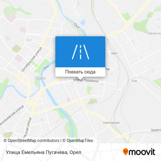 Карта Улица Емельяна Пугачёва