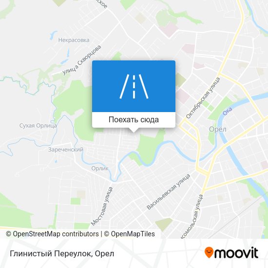 Карта Глинистый Переулок