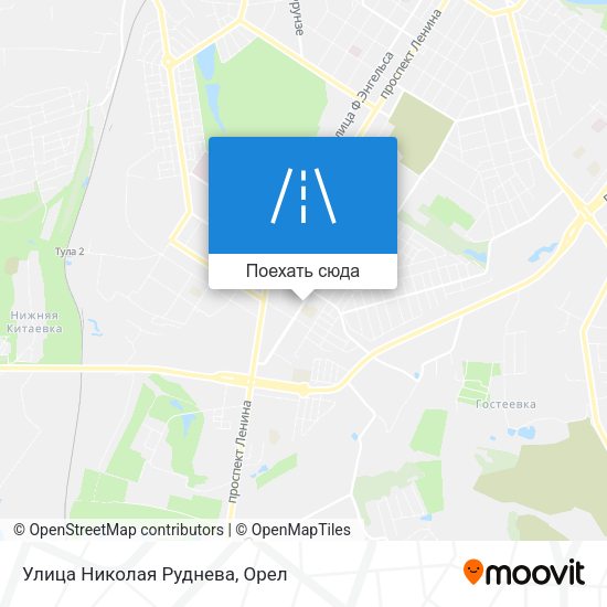 Карта Улица Николая Руднева
