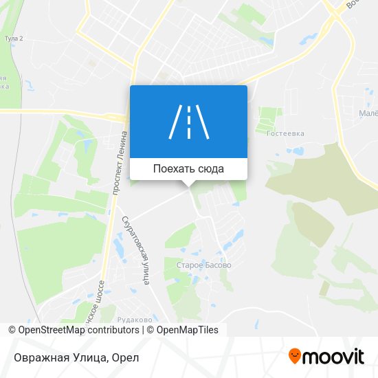 Карта Овражная Улица