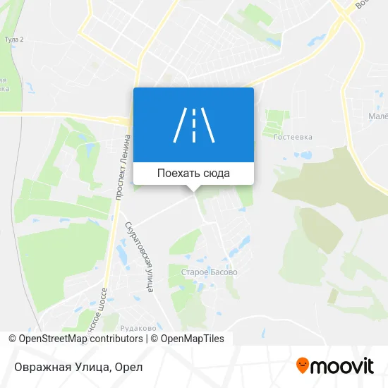 Карта Овражная Улица