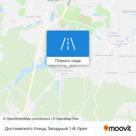 Карта Достоевского Улица, Западный 1-Й