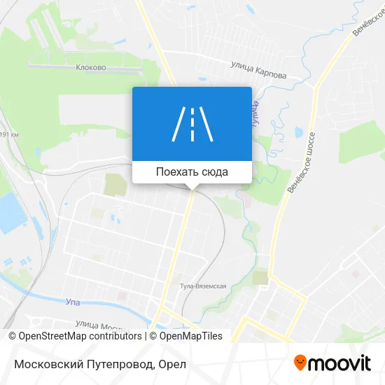 Карта Московский Путепровод