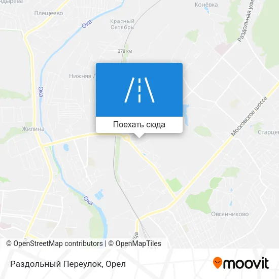 Карта Раздольный Переулок